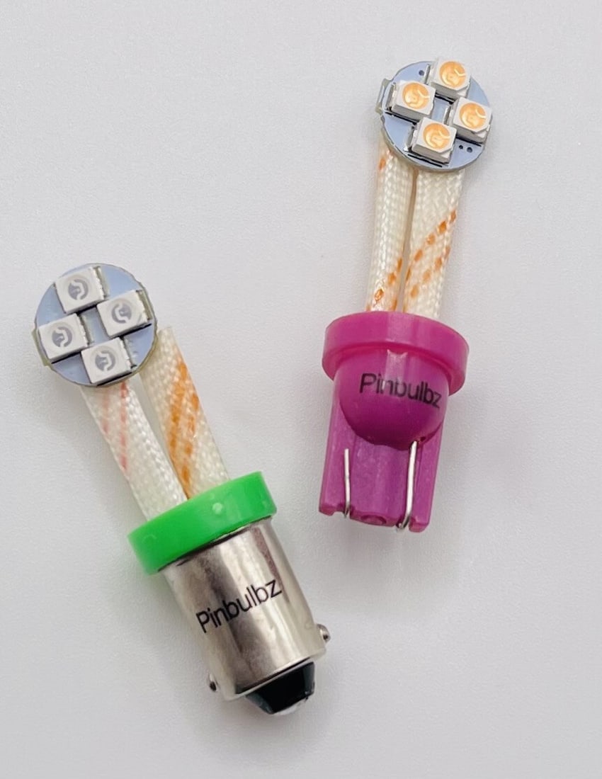 25pcs Blue LED Flex Bulbs #47 Bayonet Base 6.3v Super Bright: 25pcs Blue LED Flex Bulbs #47 Bayonet Base 6.3v Super Bright Illuminate your pinball machine with these Super Bright LED Flex Bulbs in blue. Each pack contains 25 #47 bulbs, designed with a 6.3v bayon