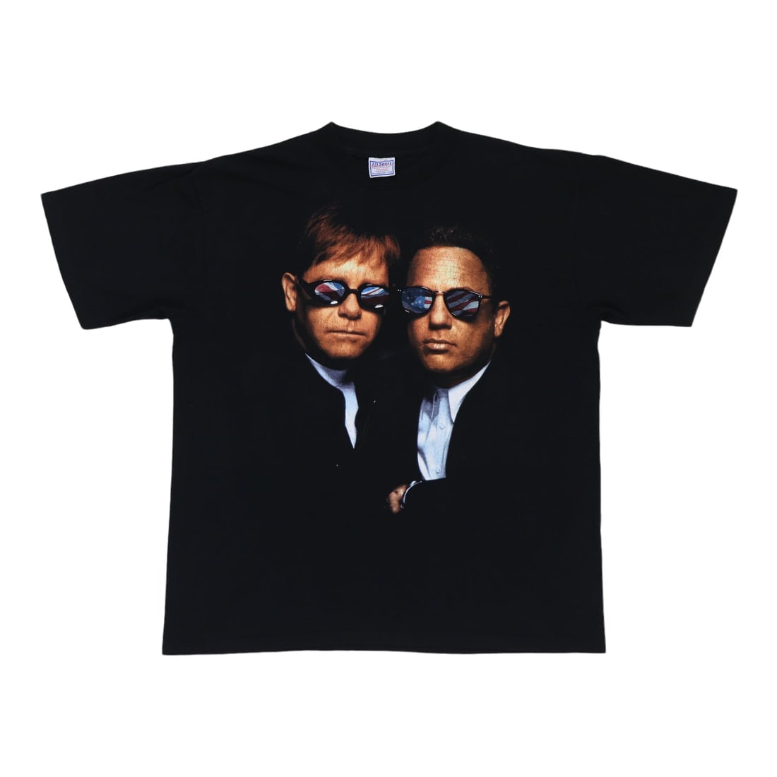 Vintage 1994 Billy Joel Elton John Tour Shirt Black Cotton: Vintage 1994 Billy Joel Elton John Tour Shirt Black Cotton Step back into the 1990s with this original vintage 1994 Billy Joel and Elton John Tour Shirt. This true vintage piece features striking grap