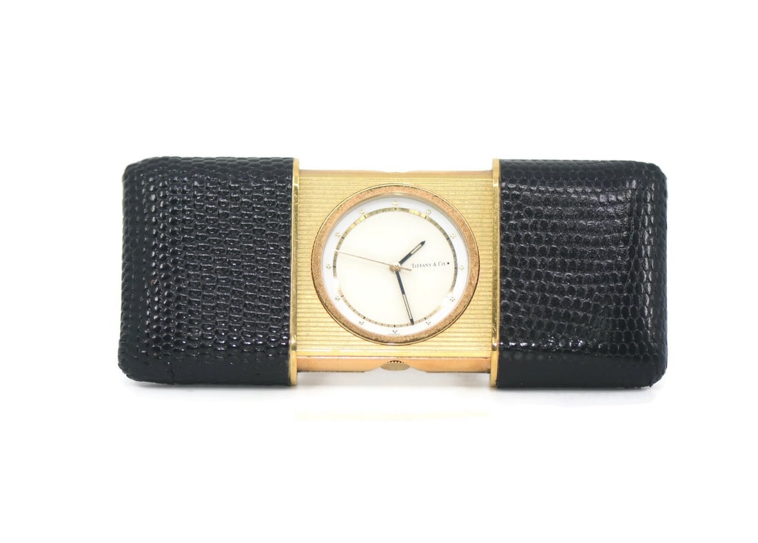 Tiffany & Co Authentic Sliding Travel Clock 86x37mm: Tiffany & Co Authentic Sliding Travel Clock 86x37mm This Tiffany & Co Sliding Travel Clock is a stylish and practical accessory for travelers. Measuring 86 x 37 mm, this clock is designed for portabil