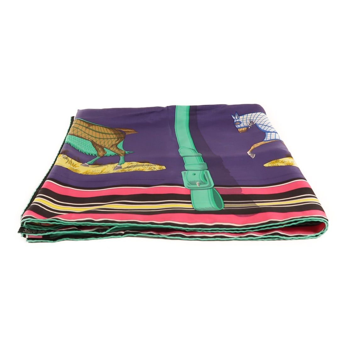 HERMES Silk Scarf 140cm Purple Pink France: HERMES Silk Scarf 140cm Purple Pink France This luxurious HERMES scarf features an exquisite blend of purple and pink hues, crafted from high-quality silk for a soft and elegant feel. Measuring 140 cm