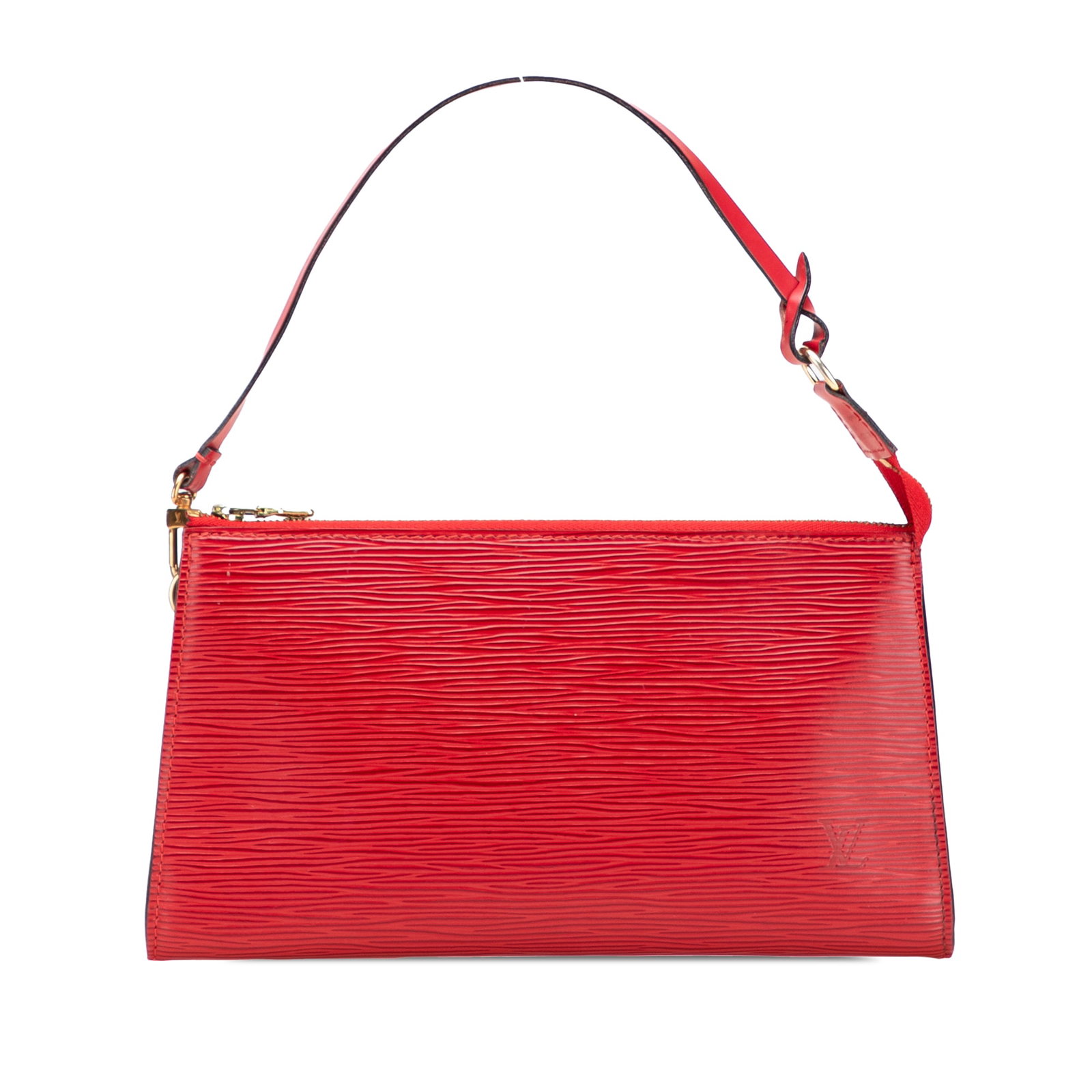 Louis Vuitton Epi Pochette Accessoires Red Leather Bag: Louis Vuitton Epi Pochette Accessoires Red Leather Bag The Louis Vuitton Epi Pochette Accessoires is a stylish and functional bag crafted from premium epi leather. It features a sleek flat leather sho