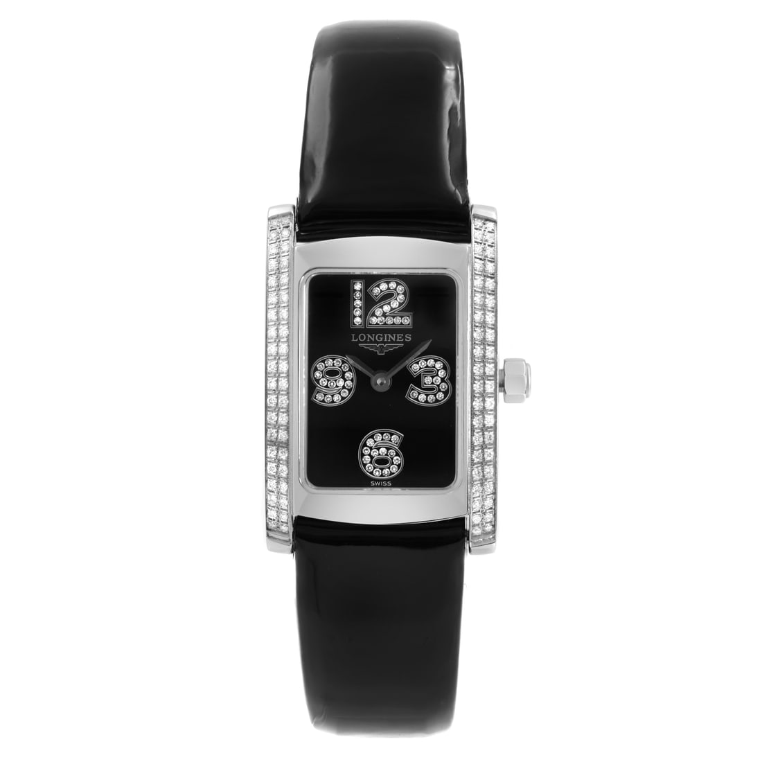 Longines Dolce Vita L5.155.0.51.2 Diamond Black Dial Quartz Ladies Watch: Longines Dolce Vita L5.155.0.51.2 Diamond Black Dial Quartz Ladies Watch Discover the elegance of the Longines Dolce Vita Ladies Watch, model L5.155.0.51.2. This exquisite wristwatch combines a casual