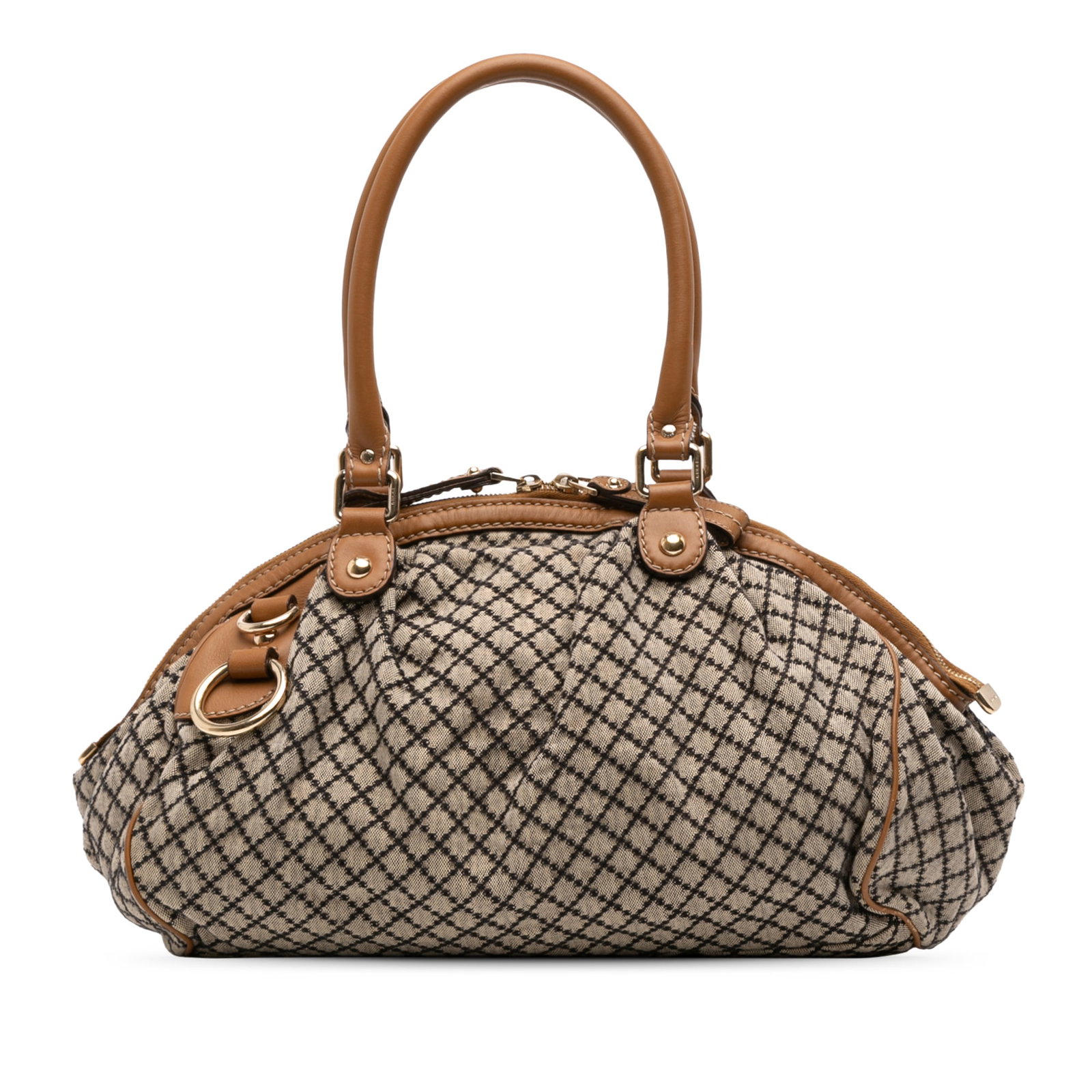 Gucci Diamante Canvas Sukey Satchel Brown Fabric Bag Italy: Gucci Diamante Canvas Sukey Satchel Brown Fabric Bag Italy Elevate your style with the Gucci Diamante Canvas Sukey Satchel. This sophisticated handbag is crafted from durable canvas with luxurious lea