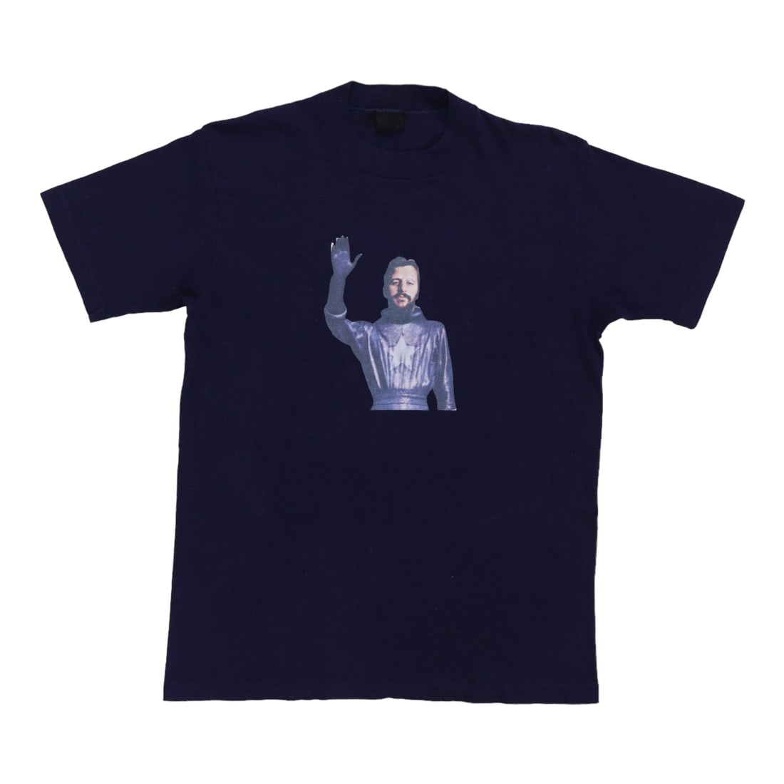 Vintage 1974 Ringo Starr Goodnight Vienna Promo T-Shirt Blue 100% Cotton: Vintage 1974 Ringo Starr Goodnight Vienna Promo T-Shirt Blue 100% Cotton This original vintage 1974 Ringo Starr Goodnight Vienna Promo Shirt is a true collector's item, distinct from modern reproducti