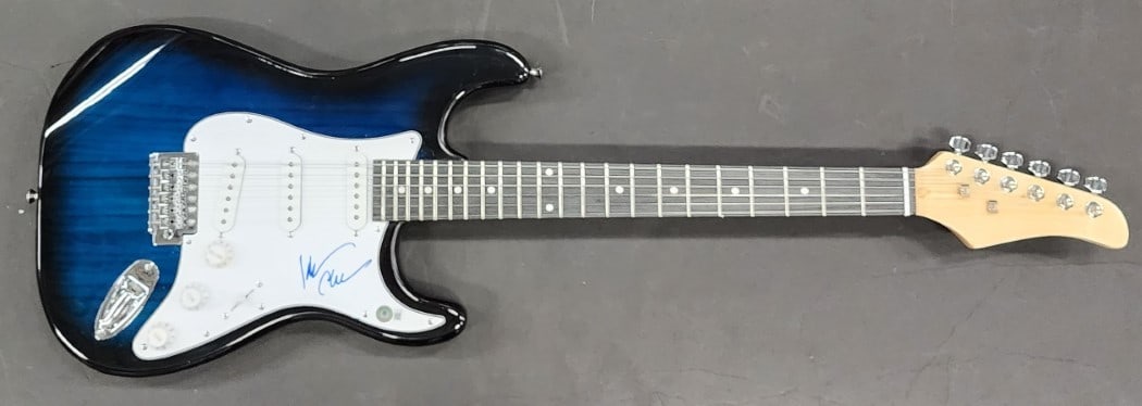 Kristin Chenoweth Signed Electric Guitar Beckett Authenticated: Kristin Chenoweth Signed Electric Guitar Beckett Authenticated This electric guitar features the authentic signature of Kristin Chenoweth, an acclaimed performer. The autograph has been verified by Be