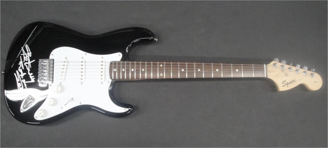 Bo Diddley Autographed Electric Guitar Rock On PSA Certified: Bo Diddley Autographed Electric Guitar Rock On PSA Certified This electric guitar is a hand-signed piece by the legendary musician Bo Diddley, making it a must-have for collectors and fans alike. The 