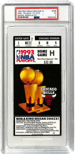1993 Chicago Bulls Nba Finals Game Home Ticket