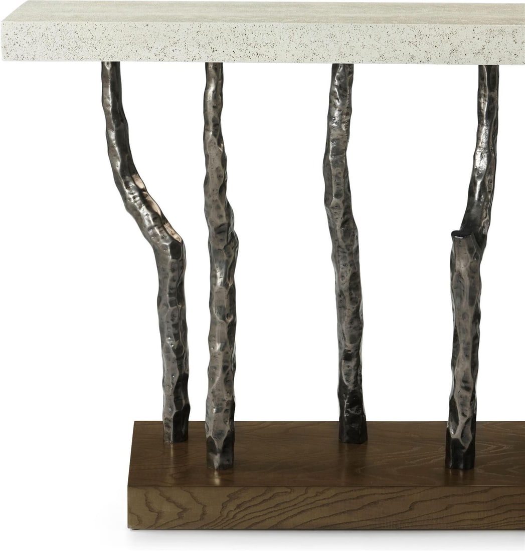 Theodore Alexander Catalina Earth Finish Console Table 34H 68W 16D: Theodore Alexander Catalina Earth Finish Console Table 34H 68W 16D This elegant Artistic Console Table from Theodore Alexander is a stunning addition to any space. Part of the Catalina collection, thi