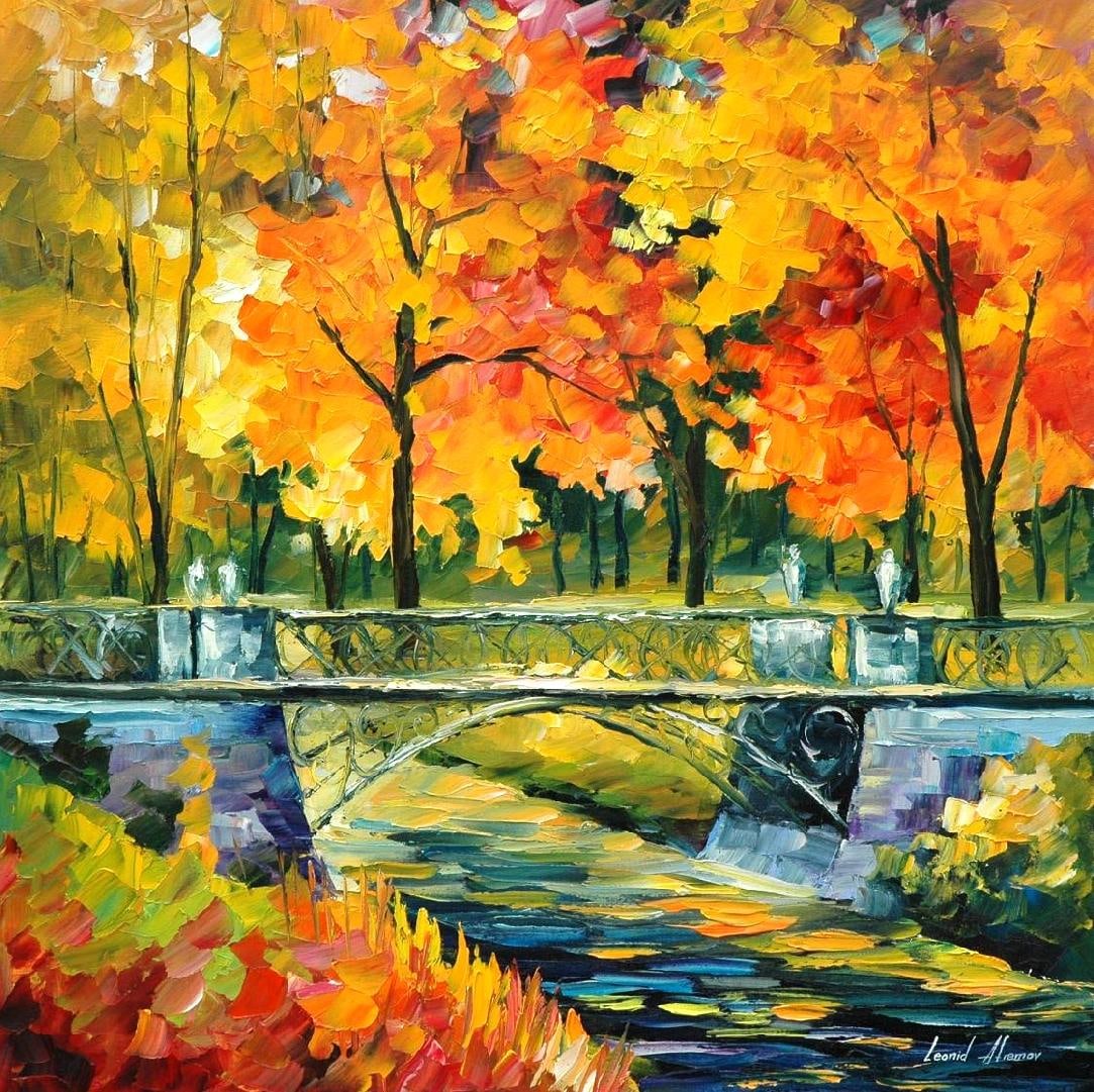 Little Bridge In The Forest Limited Edition 1/25 by Leonid Afremov Canvas Art: Little Bridge In The Forest Limited Edition 1/25 by Leonid Afremov Canvas Art Experience the enchanting beauty of nature with "Little Bridge In The Forest," a limited edition giclee artwork by the ren