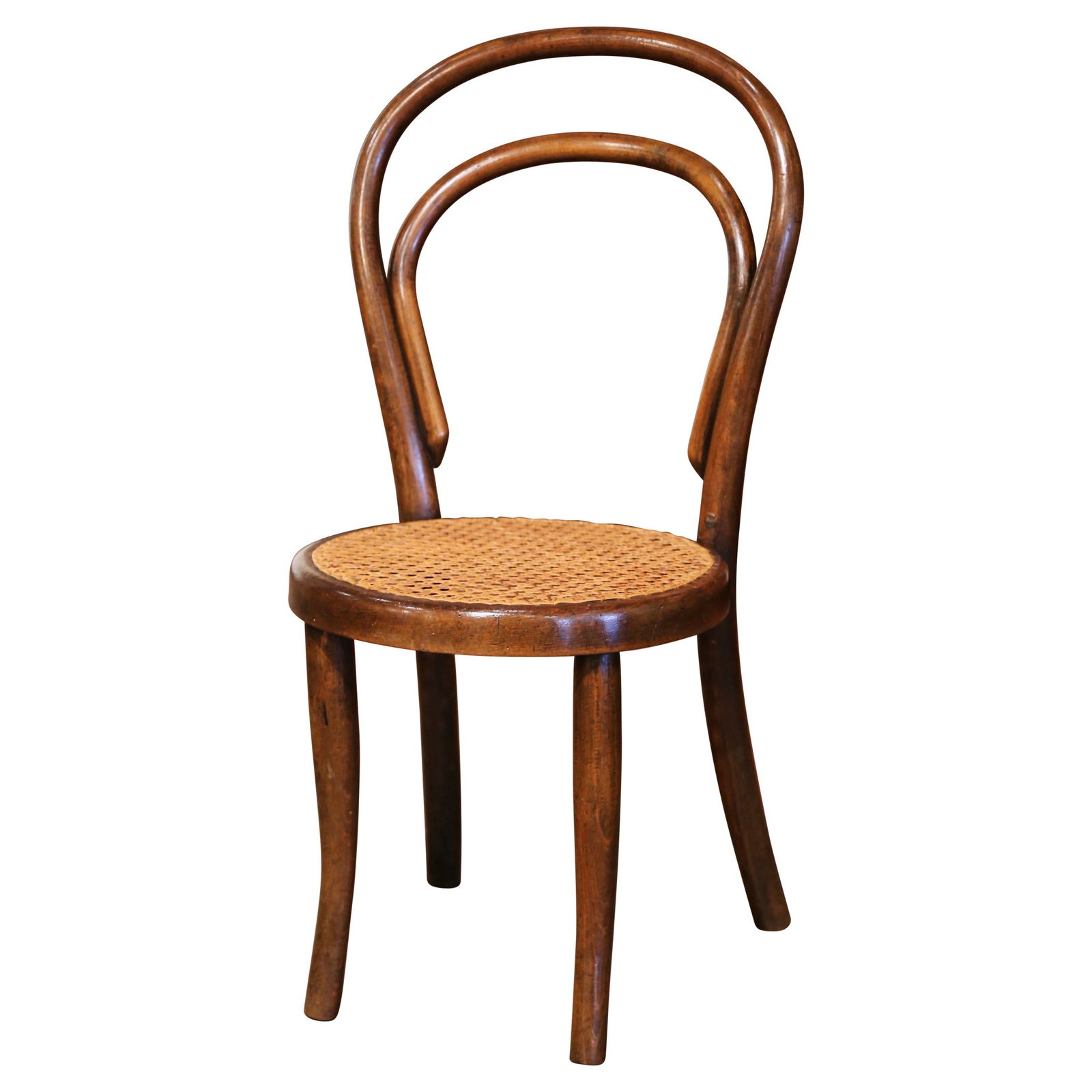 Art Deco Thonet Style Bentwood Cane Child Chair France 1920: Art Deco Thonet Style Bentwood Cane Child Chair France 1920 This charming early 20th century child chair is reminiscent of the designs of Michael Thonet. Crafted in France around 1920, this Art Deco p