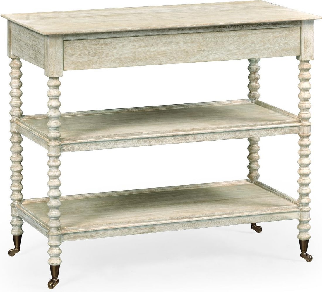 William Yeoward 3-Tier End Table by Jonathan Charles: William Yeoward 3-Tier End Table by Jonathan Charles Introducing the William Yeoward 3-Tier End Table, a stunning addition to your living space. This beautifully crafted table features three tiers, pr