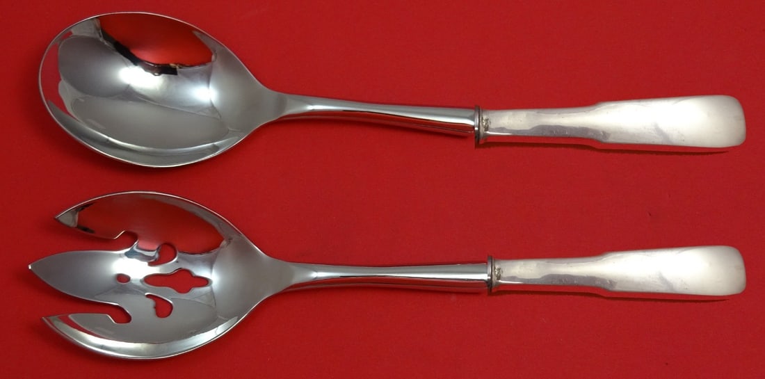 International 1810 Sterling Silver Salad Serving Set 2-Piece 11 Inch: International 1810 Sterling Silver Salad Serving Set 2-Piece 11 Inch Elevate your dining experience with this exquisite Eighteen Ten 1810 International Sterling Silver Salad Serving Set. Crafted from 