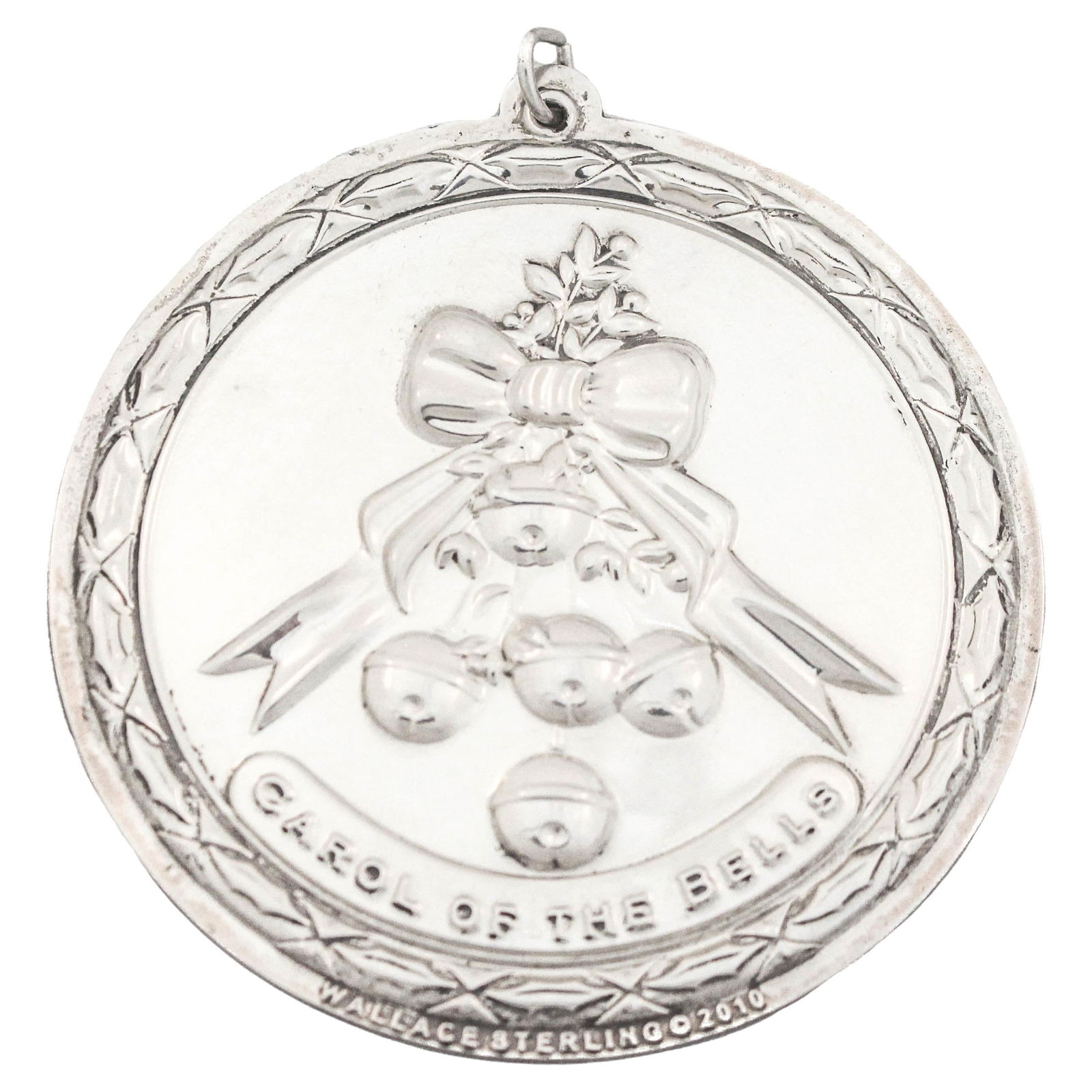 Wallace Silversmiths Sterling Silver Christmas Ornament 2010: Wallace Silversmiths Sterling Silver Christmas Ornament 2010 Celebrate the holiday season with this exquisite sterling silver Christmas ornament crafted by Wallace Silversmiths. This beautifully desig