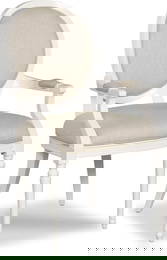 Woodbridge Classic Oval Back Arm Chair Hampton Collection White Dove Finish