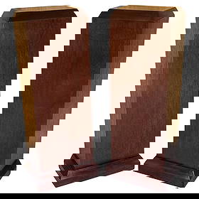 Elegant French Modern Mahogany Pedestal Pair Set of 2: Elegant French Modern Mahogany Pedestal Pair Set of 2 Elevate your space with this pair of French Modern style mahogany pedestals, ideal for displaying sculptures, art pieces, or decorative objects. C