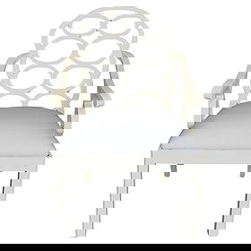 Frances Elkins Inspired White Lacquer Loop Armchair: Frances Elkins Inspired White Lacquer Loop Armchair This stunning white lacquered Loop Armchair is inspired by the timeless elegance of Frances Elkins, an iconic American designer. The chair features