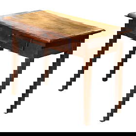 19th Century Louis Philippe Walnut Side Table Desk France: 19th Century Louis Philippe Walnut Side Table Desk France This exquisite 19th-century side table desk embodies the elegance of the Louis Philippe style, crafted in the Poitou region of France circa 18