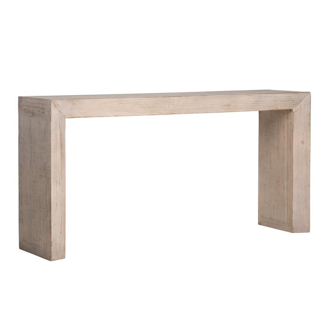 Rustic Reclaimed Pine Sonya Console Table: Rustic Reclaimed Pine Sonya Console Table Introducing the Sonya Console Table, a stunning piece crafted from reclaimed pine wood, showcasing rustic charm with a light warm wash finish. This versatile