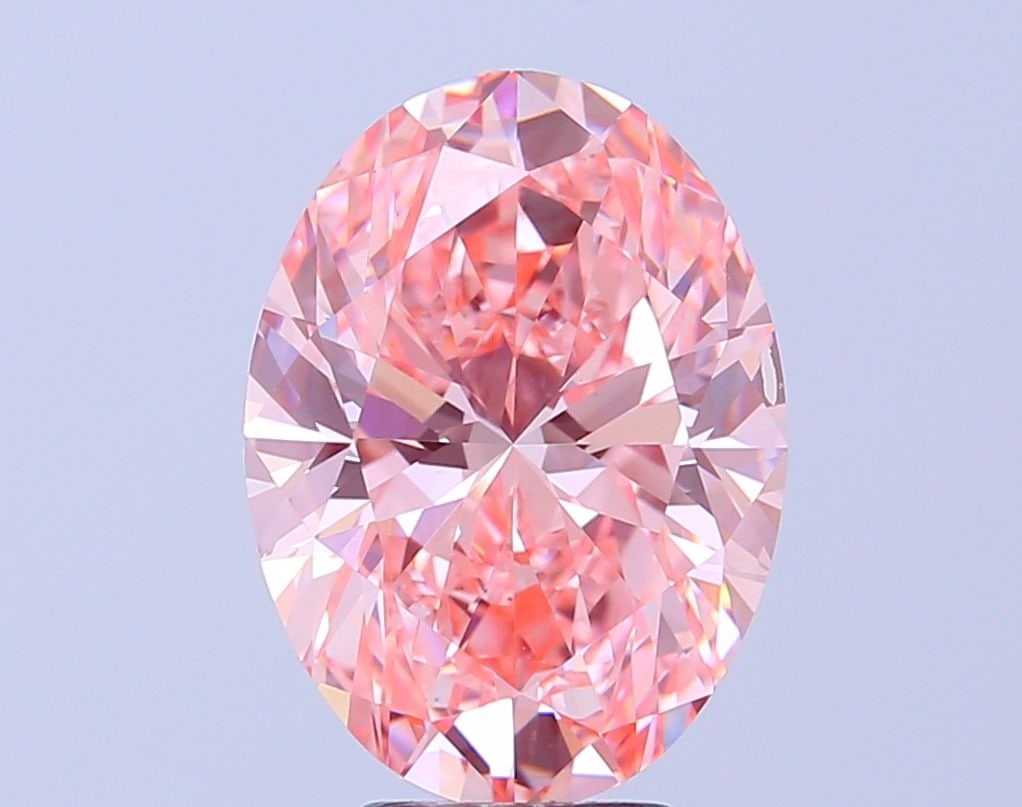 Loose Diamond - OVAL 5.26ct Fancy Vivid Pink VVS2: Loose Diamond - OVAL 5.26ct Fancy Vivid Pink VVS2 Source: This is a real non-mined Diamond that has been grown in a lab Shape: OVAL Carats: 5.26 Color: Fancy Vivid Pink Certification: IGI Video: