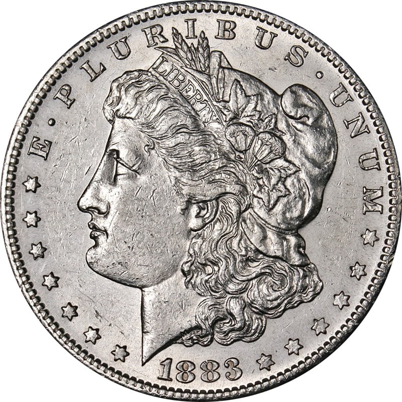 1883-S Morgan Silver Dollar Choice AU/BU Uncertified Silver Coin: 1883-S Morgan Silver Dollar Choice AU/BU Uncertified Silver Coin This 1883-S Morgan Silver Dollar showcases exceptional eye appeal with a strong strike. The coin is classified as Choice AU/BU, indicat