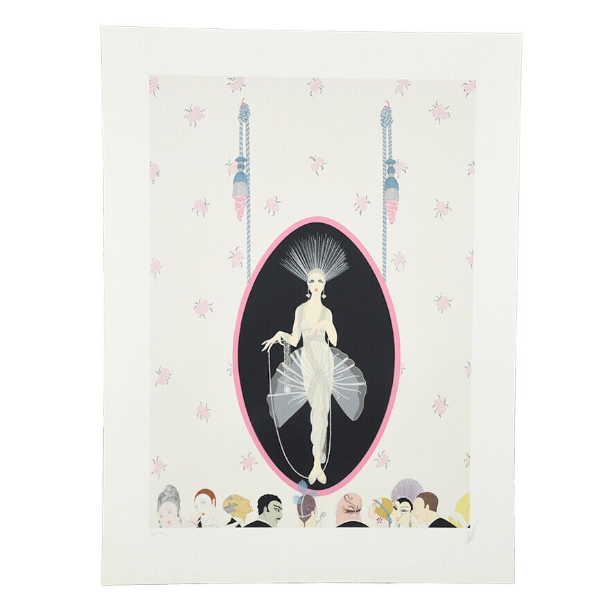Limited Edition Serigraph The Portrait by Erte Signed Art Deco Print: Limited Edition Serigraph The Portrait by Erte Signed Art Deco Print This stunning serigraph titled "The Portrait" showcases the artistic elegance of Erte, a renowned figure in the Art Deco movement.