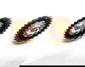 Tiffany & Co 18K Gold Carnelian Clip Stud Earrings with Box: Tiffany & Co 18K Gold Carnelian Clip Stud Earrings with Box This exquisite pair of earrings by Tiffany & Co. showcases a stunning combination of 18K yellow gold and vibrant carnelian stones. Originall