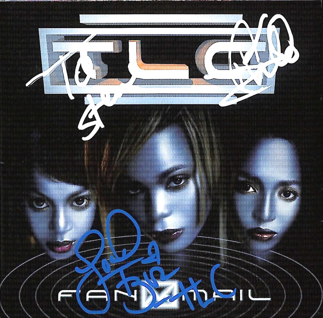 TLC Band Signed CD Jacket Tionne Watkins Rozonda Thomas Beckett Authenticated: TLC Band Signed CD Jacket Tionne Watkins Rozonda Thomas Beckett Authenticated This is a signed 'FanMail' CD jacket from the iconic R&B group TLC, featuring the autographs of Tionne "T-Boz" Watkins and