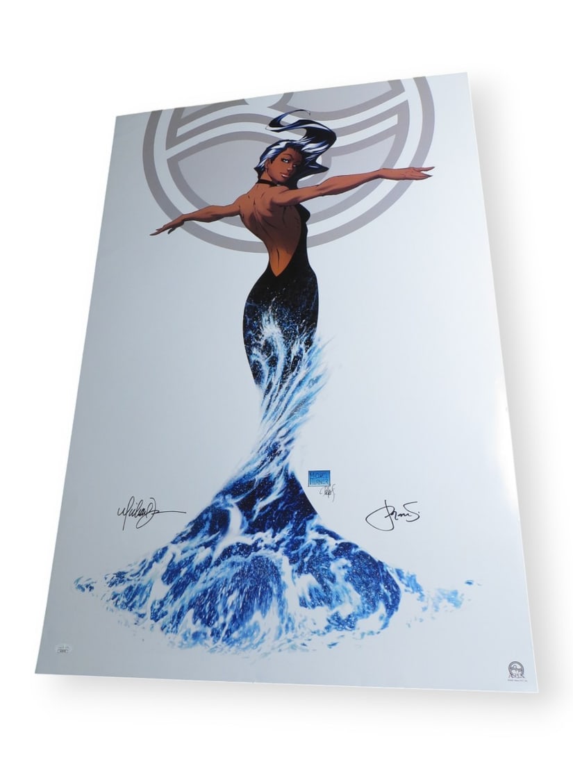 Michael Turner Peter Steigerwald Dual Signed 24X36 Poster JSA Authenticated: Michael Turner Peter Steigerwald Dual Signed 24X36 Poster JSA Authenticated This stunning 24X36 poster features dual autographs from renowned artists Michael Turner and Peter Steigerwald. The original