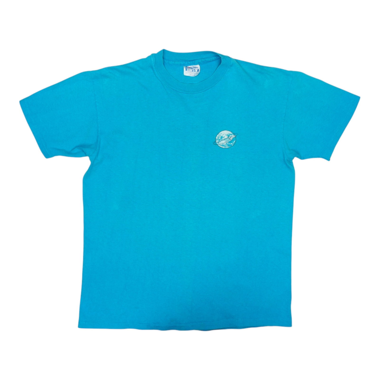 Vintage 1980s NASA Space Shuttle Blue Cotton Shirt: Vintage 1980s NASA Space Shuttle Blue Cotton Shirt Discover a piece of history with this original vintage 1980s Space Shuttle NASA shirt. This true vintage item features striking front and back graphi