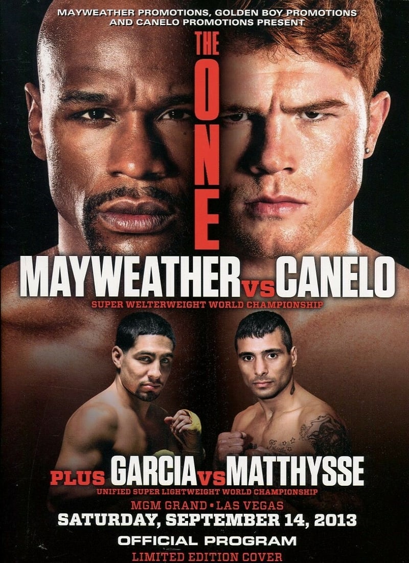 2013 Mayweather vs Canelo Alvarez Official Boxing Program MGM: 2013 Mayweather vs Canelo Alvarez Official Boxing Program MGM This official world title program features the highly anticipated match between Floyd Mayweather and Canelo Alvarez held on September 14, 