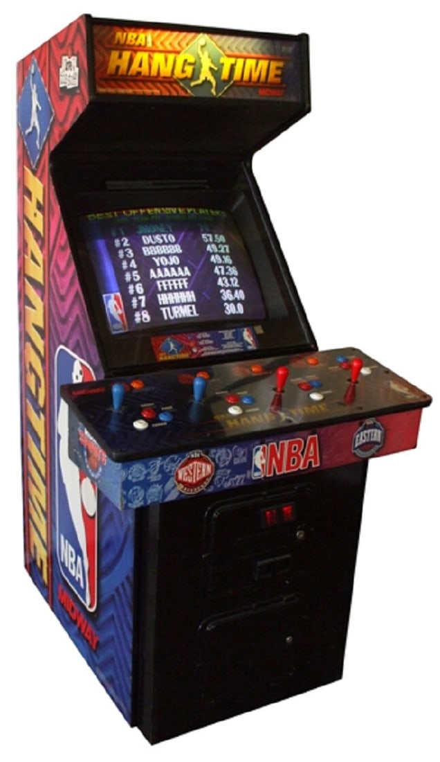 Midway NBA Hangtime 4 Player Arcade Machine 1996: Midway NBA Hangtime 4 Player Arcade Machine 1996 Experience the thrill of basketball with the NBA Hangtime Arcade Machine by Midway. Designed for up to four players, this arcade machine delivers non-s