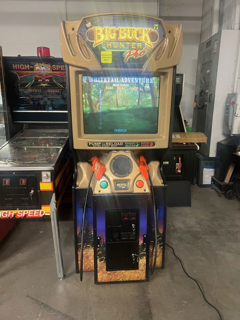 RARE 2005 BIG BUCK HUNTER PRO Arcade Machine by RAW THRILLS 2 Player Shooting Game: RARE 2005 BIG BUCK HUNTER PRO Arcade Machine by RAW THRILLS 2 Player Shooting Game Experience the thrill of the hunt with the BIG BUCK HUNTER PRO Arcade Machine by RAW THRILLS, a classic from 2005. Th