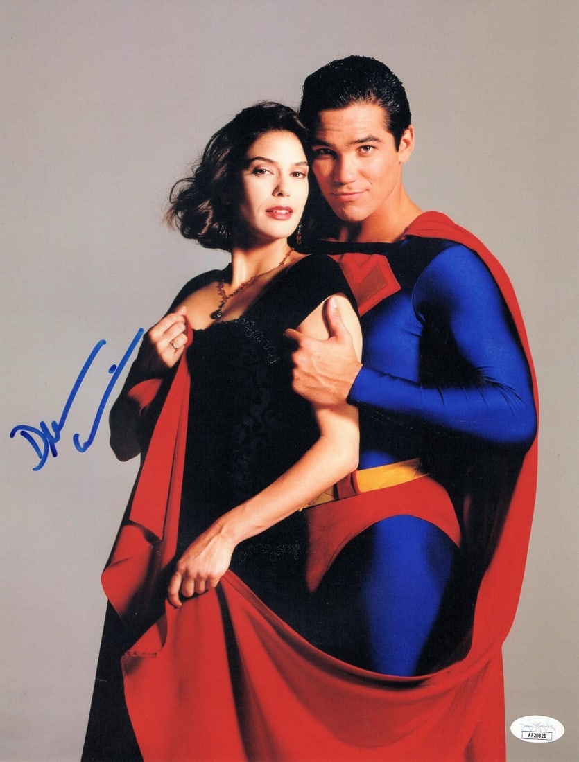 Dean Cain Autographed 11X14 Superman Photo JSA Certified: Dean Cain Autographed 11X14 Superman Photo JSA Certified Capture a piece of television history with this authentic 11X14 photograph signed by Dean Cain, known for his iconic role as Superman in the be