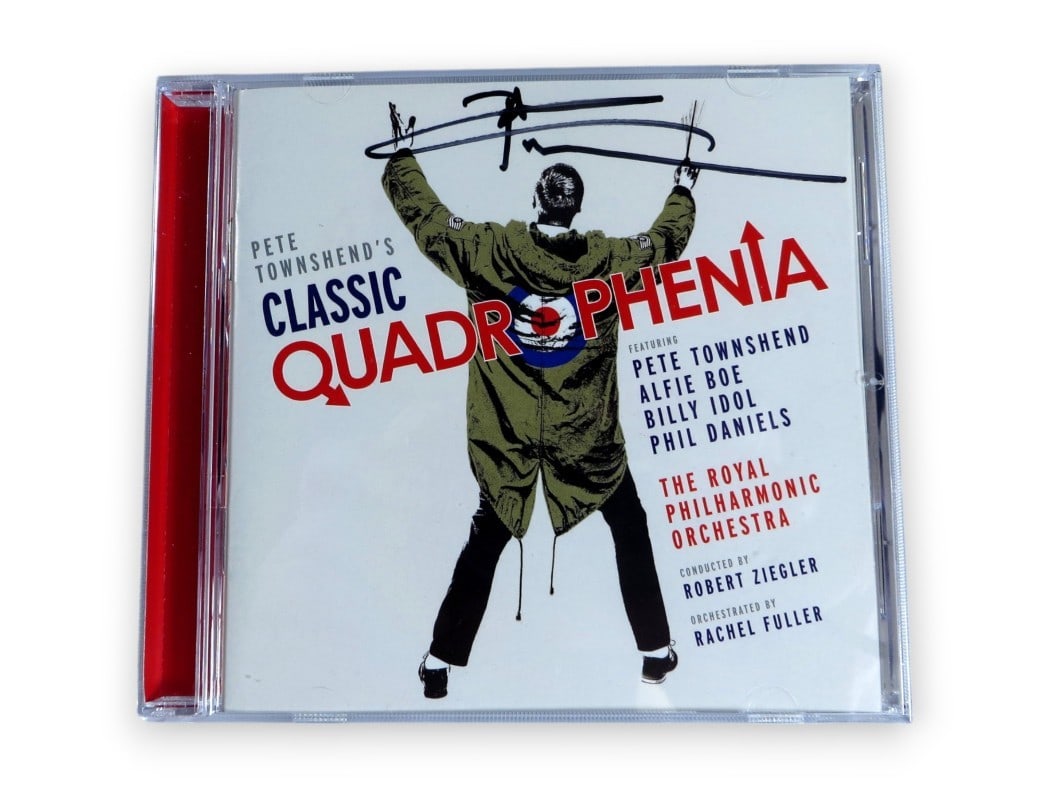 Pete Townshend Autographed CD Booklet The Who Quadrophenia Beckett Authenticated: Pete Townshend Autographed CD Booklet The Who Quadrophenia Beckett Authenticated This is an original CD and booklet featuring the signature of Pete Townshend, celebrated guitarist and songwriter of Th