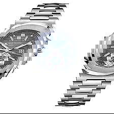 Patek Philippe Nautilus Blue Dial Ref 5980/1A-001 with Papers 2008: Patek Philippe Nautilus Blue Dial Ref 5980/1A-001 with Papers 2008 Discover the elegance of the Patek Philippe Nautilus Blue Dial, a stunning timepiece designed for men. This watch features a blue dia