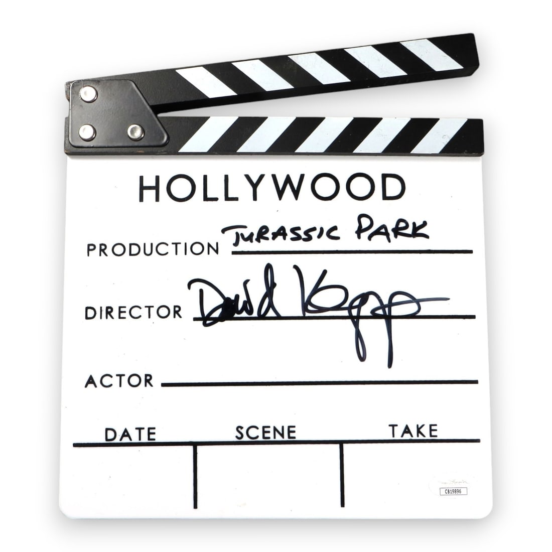 David Koepp Autographed Jurassic Park Movie Clapper JSA Authenticated: David Koepp Autographed Jurassic Park Movie Clapper JSA Authenticated This is an authentic movie clapper signed by David Koepp, the renowned writer of "Jurassic Park." The autograph has been authentic