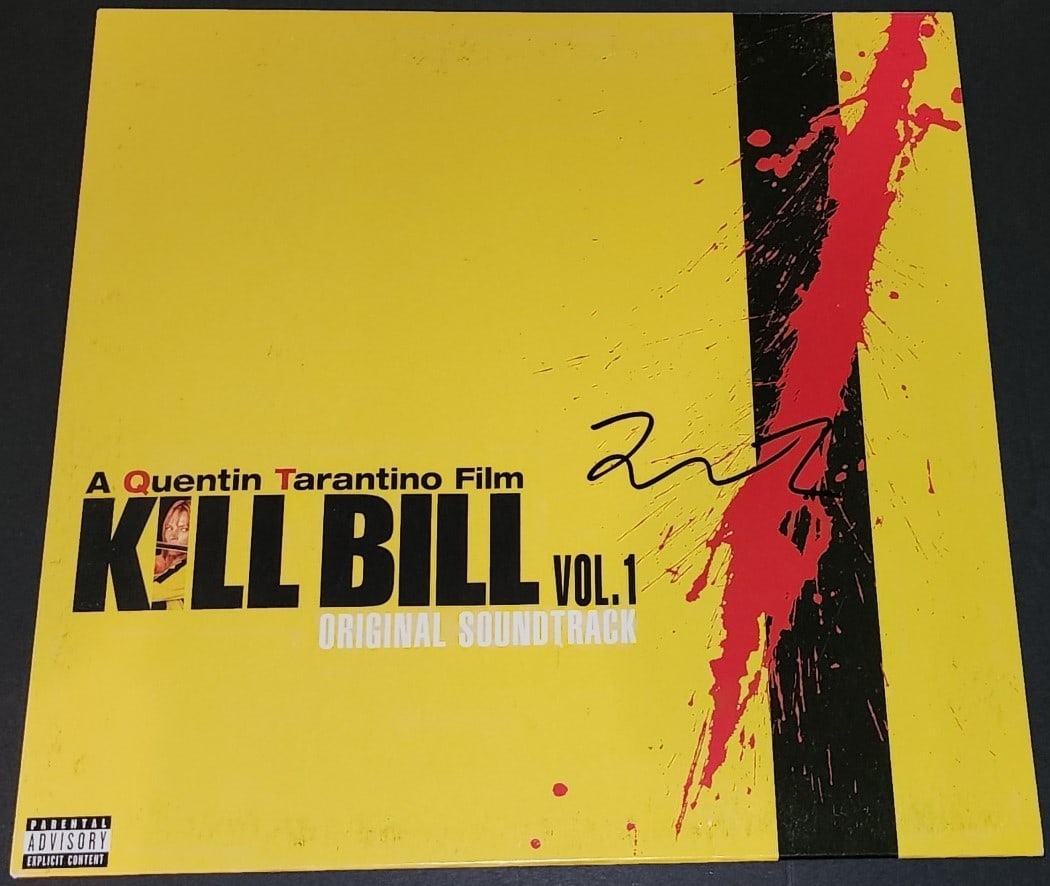 Quentin Tarantino Autographed Kill Bill Soundtrack Cover JSA Certified: Quentin Tarantino Autographed Kill Bill Soundtrack Cover JSA Certified This is an original autographed cover of the Kill Bill soundtrack album, signed by acclaimed director Quentin Tarantino. The item