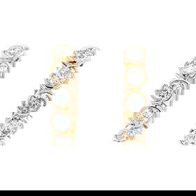 3.26ct Diamond Yellow Gold Hoop Earrings: 3.26ct Diamond Yellow Gold Hoop Earrings Elevate your style with these exquisite bezel set hoop earrings, featuring a total of 3.26 carats of brilliant round diamonds. Crafted from 14k yellow gold, th