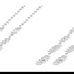 3.90ct Multi Diamond Drop Earrings 18k White Gold: 3.90ct Multi Diamond Drop Earrings 18k White Gold Experience the luxury of these stunning Multi Diamond Drop Earrings crafted from 18k white gold. With a total diamond weight of 3.90 carats, these ear