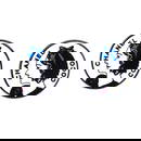 Chanel 03P Black Silver Button Clip-On Earrings