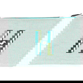 Hermes Faubourg Unisex Small Case Tricolor Canvas with Embroidery: Hermes Faubourg Unisex Small Case Tricolor Canvas with Embroidery Introducing the Hermes Faubourg Unisex Case Small, a stylish and functional accessory designed for modern living. This flat case featu