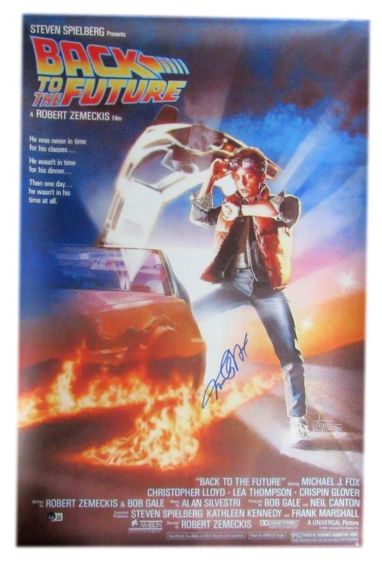 Michael J Fox Signed 24x36 Back To The Future Movie Poster BAS Authentic: Michael J Fox Signed 24x36 Back To The Future Movie Poster BAS Authentic This high-quality 24x36 movie poster of "Back To The Future" features the autograph of Michael J. Fox, adding a unique touch to