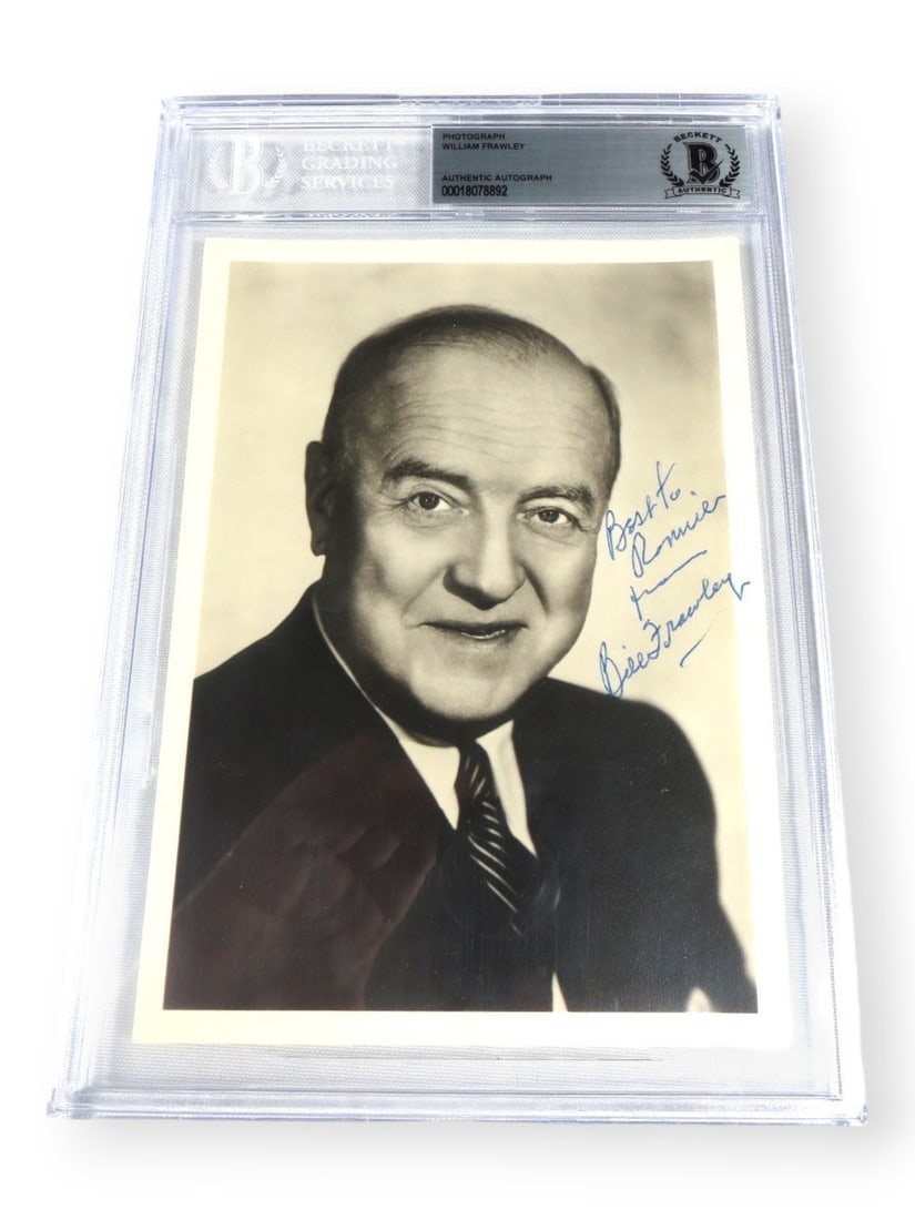 William Frawley I Love Lucy Signed 5X7 Photo Beckett Authenticated: William Frawley I Love Lucy Signed 5X7 Photo Beckett Authenticated This is an original 5X7 photograph of William Frawley, famously known as Fred Mertz from the classic television show 'I Love Lucy.' T