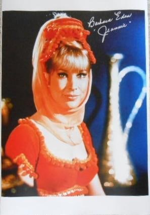 Barbara Eden Signed I Dream of Jeannie 16x20 Canvas Inscribed Jeanie: Barbara Eden Signed I Dream of Jeannie 16x20 Canvas Inscribed Jeanie This is an original 16x20 photograph featuring Barbara Eden, famously known for her role as Jeannie in the classic television serie