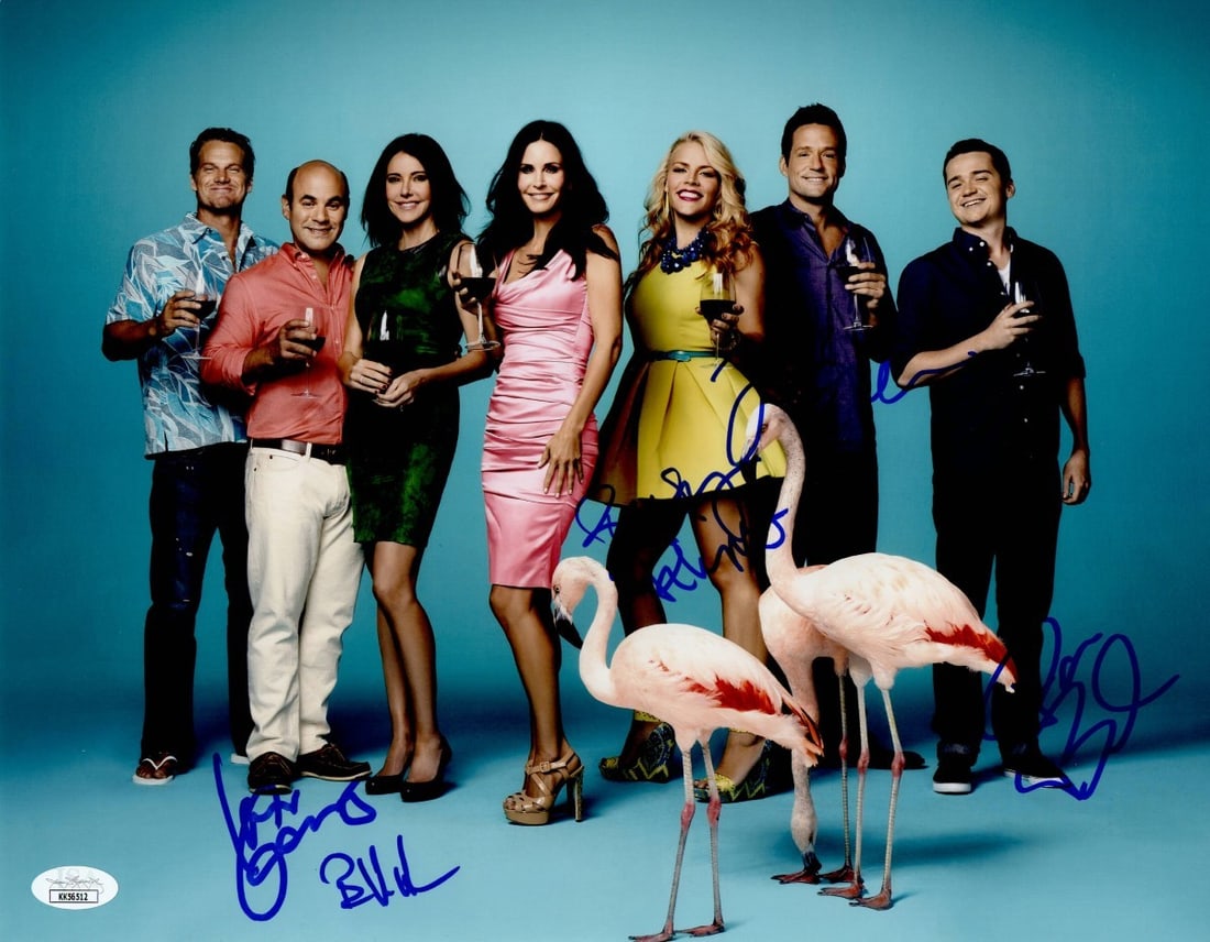Cougar Town Multi Signed 11x14 Photo by Philipps Gomez Byrd JSA: Cougar Town Multi Signed 11x14 Photo by Philipps Gomez Byrd JSA This is an original 11X14 photograph from the television series 'Cougartown' featuring autographs from Busy Philipps, Ian Gomez, Josh Ho
