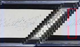 Martin Luther King Jr. Authentic Signed Cut Signature 2.5x5 PSA NM-MT 8: Martin Luther King Jr. Authentic Signed Cut Signature 2.5x5 PSA NM-MT 8 This is a 2.5x5 cut signature personally signed by Martin Luther King Jr. The item is graded NM-MT 8 and comes slabbed, ensuring