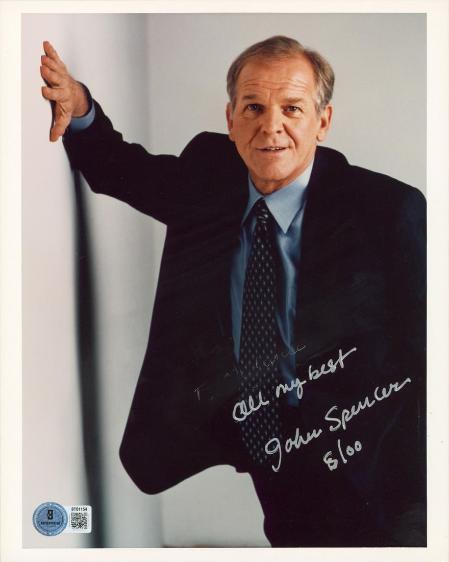 John Spencer Signed The West Wing 8x10 Photo BAS Authenticated: John Spencer Signed The West Wing 8x10 Photo BAS Authenticated This authentic signed photograph features John Spencer from the acclaimed television series "The West Wing." The vertical 8x10 photo is i