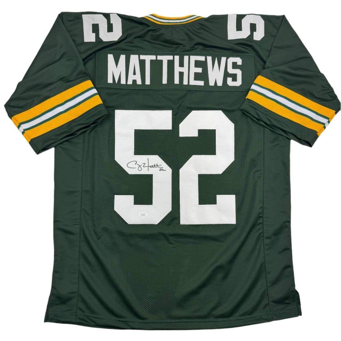 Clay Matthews Autographed Green Bay Packers Jersey JSA Certified: Clay Matthews Autographed Green Bay Packers Jersey JSA Certified This authentic autographed Clay Matthews Green Bay Packers football jersey is a must-have for any NFL fan or memorabilia collector. The