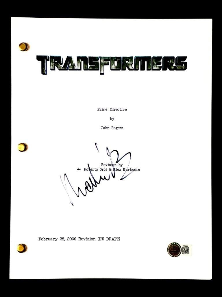 Michael Bay Signed Transformers Movie Script with Beckett Authentication (1 of 3)