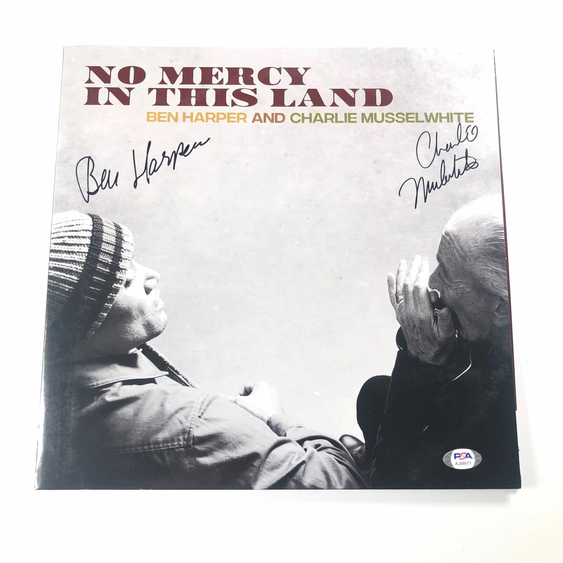 Ben Harper Charlie Musselwhite Signed No Mercy Vinyl PSA/DNA Certified: Ben Harper Charlie Musselwhite Signed No Mercy Vinyl PSA/DNA Certified This listing features a pre-owned vinyl album cover of "No Mercy in This Land" autographed by the talented duo Ben Harper and Cha